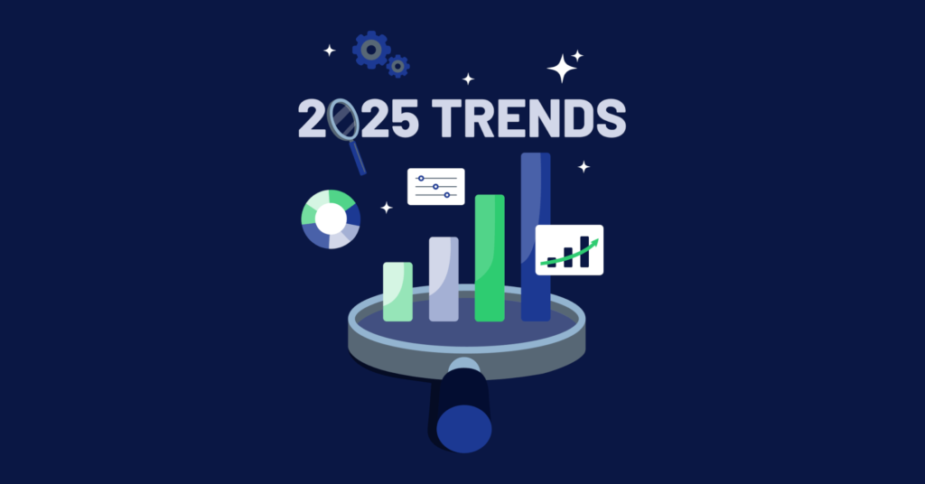 Infographic showcasing 2025 SEO trends: AI and algorithm advancements